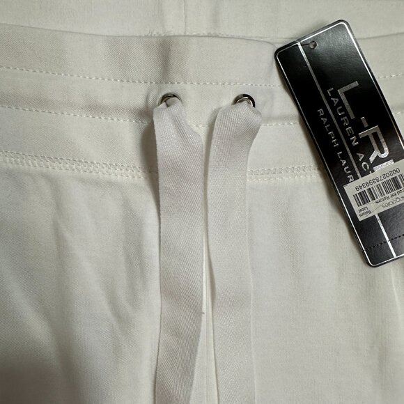 NWT L-RL Ralph Lauren Active White Stretch Pull On Pants Women’s Size Large - Picture 5 of 13